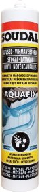 Klijai hermetikas SOUDAL Aquafix, 300 ml, skaidrus hermetikas, limpa ant drėgnų paviršių, plastiškas