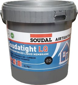 Garoizoliacinė mastika SOUDAL Soudatight Lq, garo izoliacinė mastika (naudojama viduje), juoda, 4,5 kg
