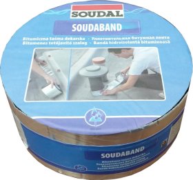 Hermetizavimo juosta SOUDAL Soudaband, Bituminė juosta su aliuminiu 7,5 cm x 10 m