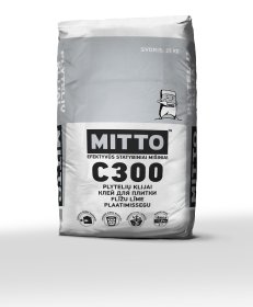  Plytelių klijai MITTO C300,  keraminėms, akmens masės 25 kg