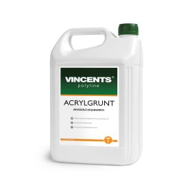 Gruntas VINCENTS POLYLINE Acrylgrunt, 5 l, prieš tinkavimą, glaistymą, dažymą, vidaus bei išorės darbams