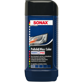 Automobilinis polirolis SONAX, su vašku, mėlyna spalva, 250 ml