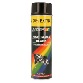 Automobiliniai dažai MOTIP, juodi, blizgūs, 500 ml