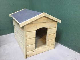 Maža būda, 60x80 cm, eglinės impregnuotos dailylentės, stogas: bituminė danga su pabarstu