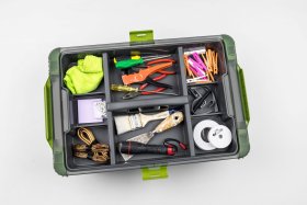 Krepšeliai dėžėms ROTHO Evo, 30 - 44 - 65 l, juodos sp.