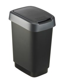 Šiukšlių dėžė rūšiavimui ROTHO Twist, 10 l, sidabro sp.