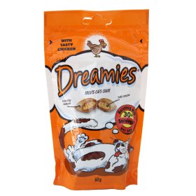 Skanėstas katėms DREAMIES, su vištiena, 60g
