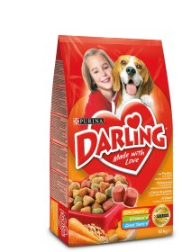 Sausas šunų ėdalas DARLING, su vištiena ir daržovėmis, 10kg
