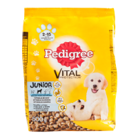 Sausas ėdalas šuniukams PEDIGREE Junior, su paukštiena ir ryžiais, 500g