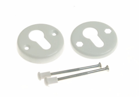 Durų apyraktė WISBERG AL-02 Y, Cilindrui, skirta D - 1 BL, LAŠAS D - 12 rankenoms, baltos spalvos