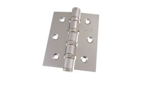 Durų vyris MP, MEN-100-U-FHP, 100 x 65 x 2,5 mm, universalūs, matinės chromo spalvos