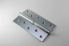 Durų vyris MP, MEN-125-R-FH, 125 x 65 x 2,5 mm, dešinės pusės, chromo spalvos