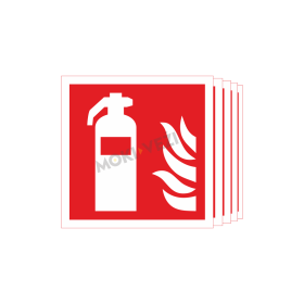 Informacinis ženklas, gesintuvas, 130 x 130mm, lipdukas, 5 vnt.