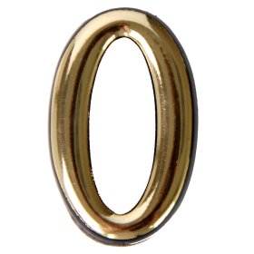 Numeriukas 0, 50 - 52 mm, geltonos spalvos, klijuojamas