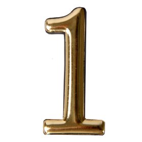 Numeriukas 1, 50 - 52 mm, geltonos spalvos, klijuojamas