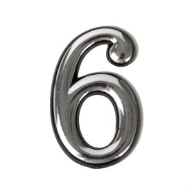 Numeriukas 6, 50 - 52 mm Chromuotas, klijuojamas