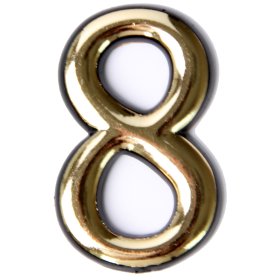 Numeriukas 8, 50 - 52 mm, geltonos spalvos, klijuojamas