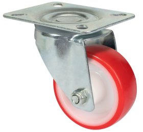 Pasukamas ratukas WAGNER, d- 80 mm, polietilenas, apkrova - 55 kg.