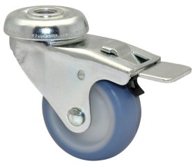 Pasukamas ratukas WAGNER Eco, d-50 mm, termoplastiko guma, su stabdžiu, apkrova - 40 kg.