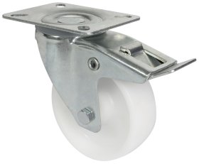 Pasukamas ratukas WAGNER, d-100 mm, polipropilenas, su stabdžiu, apkrova - 70 kg.