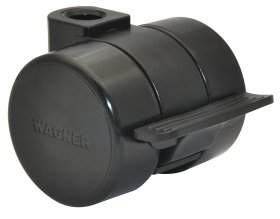Baldinis ratukas WAGNER RO38, d-37 mm, kietas, su stabdžiais, apkrova - 80 kg, 2 vnt.