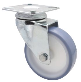 Pasukamas ratukas WAGNER, d-75 mm, termoplastiko guma, minkštas, paprastas guolis, apkrova - 60 kg.