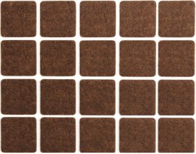 Padukas VOREL, Y x 74861, 20 x 20 mm, 20 vnt., lipnus, rudas veltinis