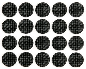 Padukas VOREL, Y x 74818, D - 20 mm, 20 vnt., lipnus, juodas veltinis