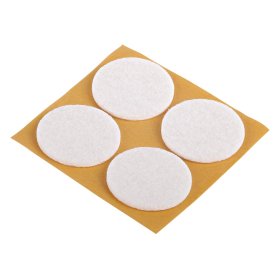 Padukai SUKI, D35mm, baltos sp., veltinio, klijuojami, 4 vnt.