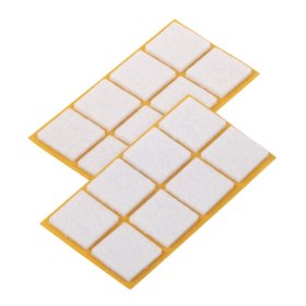 Padukai SUKI, 20x20mm, baltos sp., veltinio, klijuojami, 16 vnt.