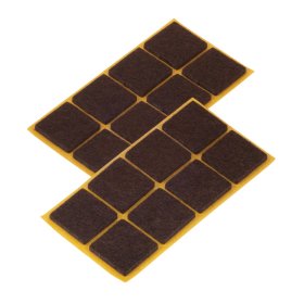 Padukai SUKI, 20x20mm, rudos sp., veltinio, klijuojami, 16 vnt.