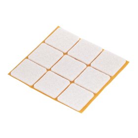 Padukai SUKI, 25x25mm, baltos sp., veltinio, klijuojami, 9 vnt.