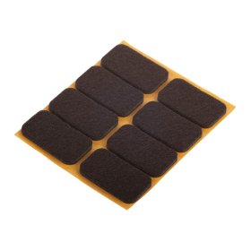 Padukai SUKI, 22x36mm, rudos sp., veltinio, klijuojami, 8 vnt.