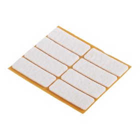 Padukai SUKI, 16x44mm, baltos sp., veltinio, klijuojami, 8 vnt.