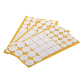 Padukai SUKI, baltos sp., veltinio, klijuojami, 105vnt