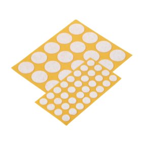 Padukai SUKI, D8mm+17mm, rudos sp., veltinio, klijuojami, 52 vnt.