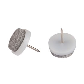 Padukai SUKI, D20mm, baltos sp., veltinio, įkalami, 8vnt