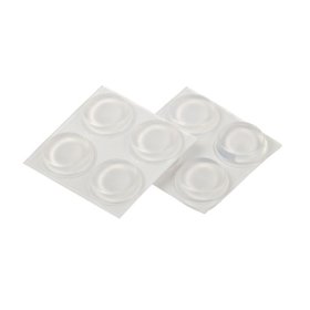 Neslystantys padukai SUKI, H-4 D19mm, skaidr., klijuojami, 8vnt