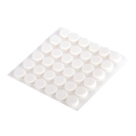 Garsą slopinantys padukai SUKI, D10mm, baltos sp., klijuojami, 36 vnt.