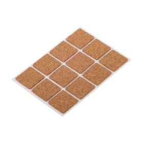 Kamštiniai padukai SUKI, 20x20mm, klijuojami, 12vnt.