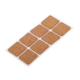 Kamštiniai padukai SUKI, 25x25mm, klijuojami, 8vnt.