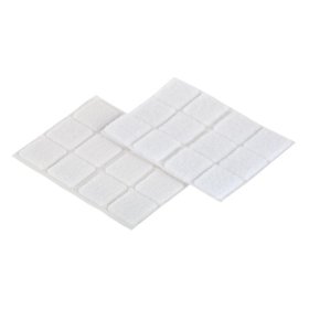 Tvirtinimo padukai FIX-O-MOLL, klijuojami, kabliukams, kilputėms, 25x25mm, 12vnt., balta sp.