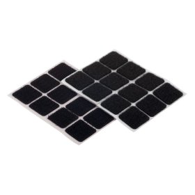 Tvirtinimo padukai FIX-O-MOLL, klijuojami, kabliukams, kilputėms, 25x25mm, 12vnt., juoda sp.