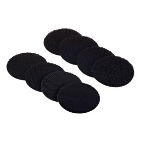 Kabliukų ir kilpučių tvirtinimo padukai FIX-O-MOLL Power, klijuojami, D45mm, 4vnt., juoda sp.