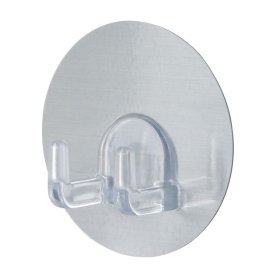 Kabliukas FIX-O-MOLL, dvigubas, D85mm, klijuojamas, metal.