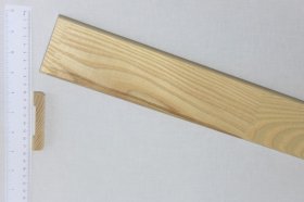 Durų apvadų komplektas AD-3, 5,5 m, matmenys 14 x 74 mm (2vnt. 2200 mm ir 1vnt. 1100mm), uosiniai, jungti