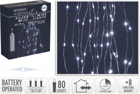 LED girlianda-užuolaida, 80 lempučių, be baterijų