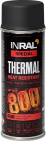 Aerozoliniai dažai INRAL Thermal, 400 ml, atsparūs karščiui, juodi, RAL9011