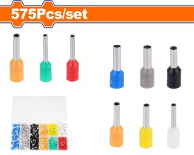 Laidų antgalių rinkinys WADFOW Wtt2B01, apvalūs vamzdeliai, įvairiaspalviai, 575 vnt.