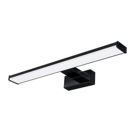 Sieninis veidrodžių ir paveikslų šviestuvas HOROZ Leylek, LED, 8W, 230V, 4200K, 720lm, IP44, 400 x 45 x 120 mm, juodos sp.